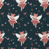 Printed Cotton MELUSINE Midnight / Pink Multicolored